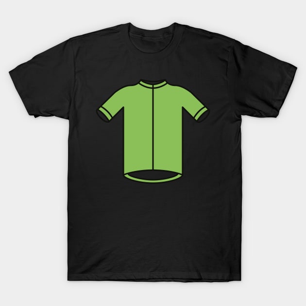 Green Sprinters Cycling Jersey Pattern T-Shirt by Radradrad